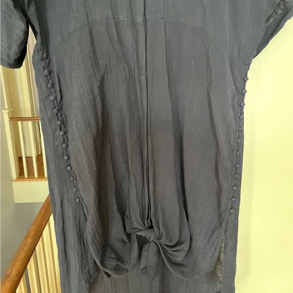 H&M Black Tunic Dress Small 4 6 - Picture 2 of 3
